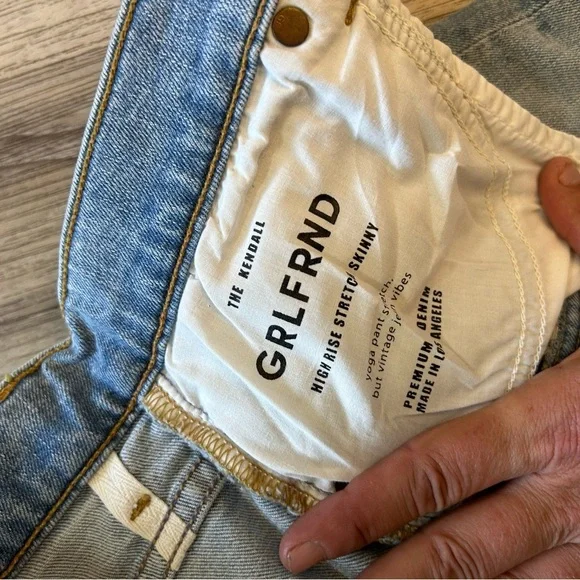 GRLFRND The Kendall Blue High Rise Stretchy Skinny Jeans From Revolve W26/L28 - Picture 2 of 14